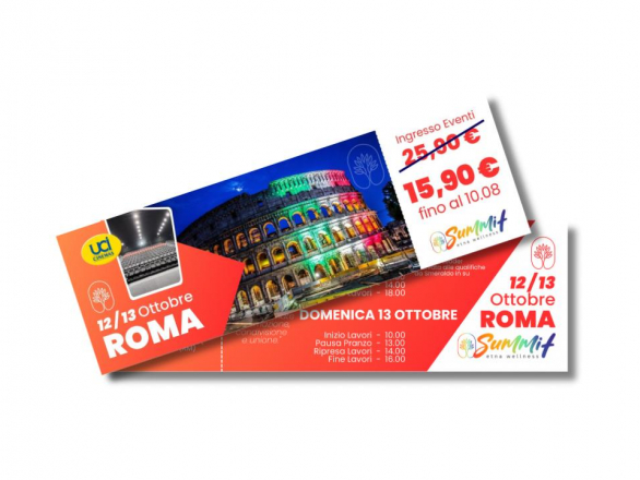 Promo Biglietto Evento Roma 12/13 Ottobre