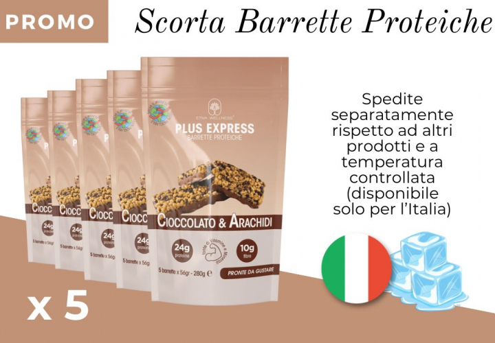 Barrette Proteiche-Cioccolato e Arachidi Pack 5 x 5 spedito a temperatura controllata