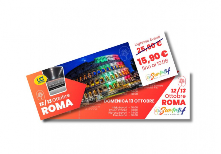 Promo Biglietto Evento Roma 12/13 Ottobre