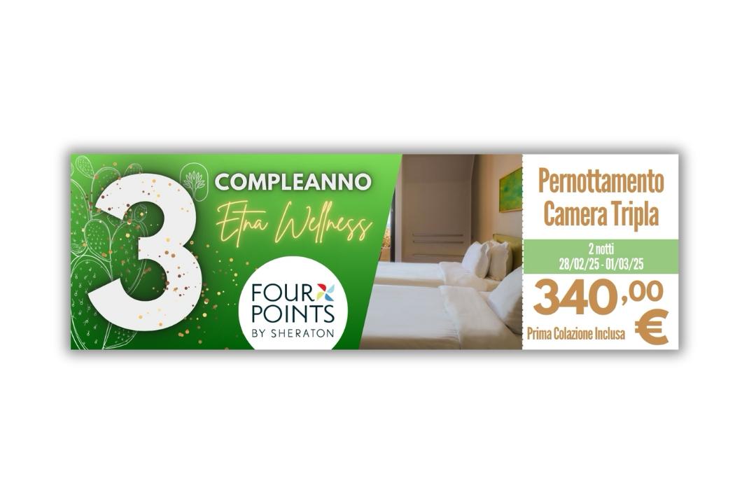 3° Compleanno Etna Wellness - Pernottamento Camera Tripla 2 Notti