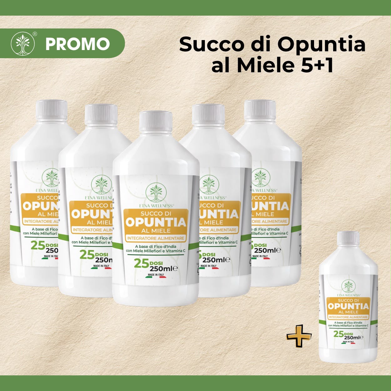 Scorta Succo di  Opuntia Miele